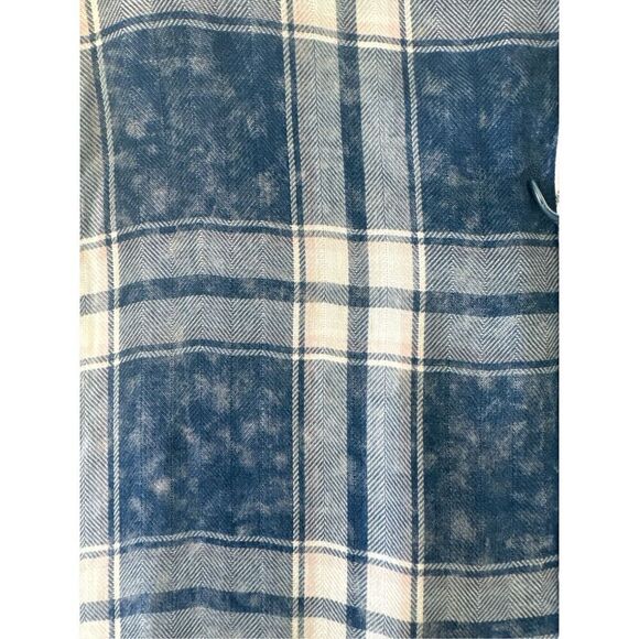 Rails Women's Plaid Cloud Wash Hi-Low Button-up Hunter Shirt Ocean Blush Medium - Picture 3 of 7